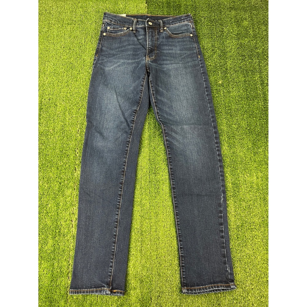 Abercrombie & Fitch Mens Straight Stretch Jeans Dark Wash Blue 30x31